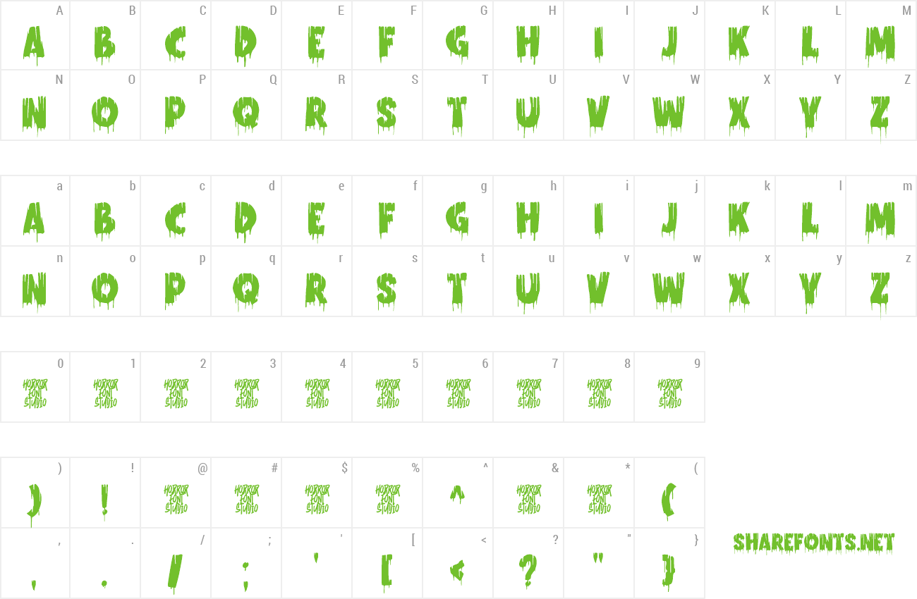 Font Majestic Hemotype preview